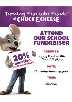 Chuck E cheese Flyer 